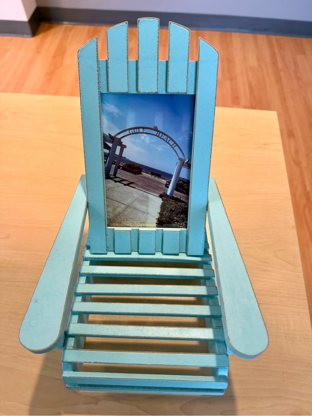 Coastal Turquoise Adirondack Chair 4x6 Photo Frame - Home Accents
